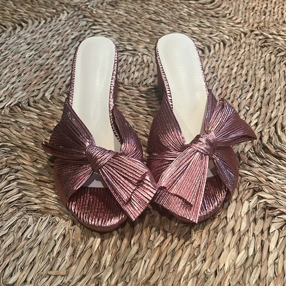 New Unused Pink Crinkle Bow Heels - 6.5 - Picture 4 of 9